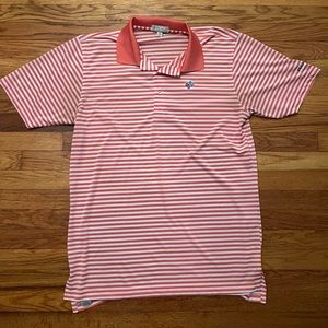 Peter Millar Summer Comfort Polo Shirt Frederica Golf Club Red Stripe.